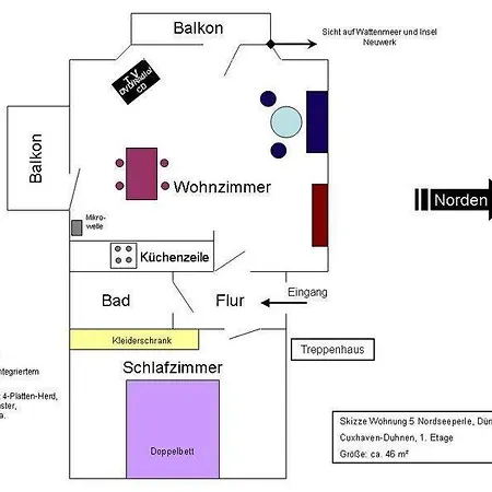 Apartment Haus Nordseeperle - Whg. 5 Cuxhaven